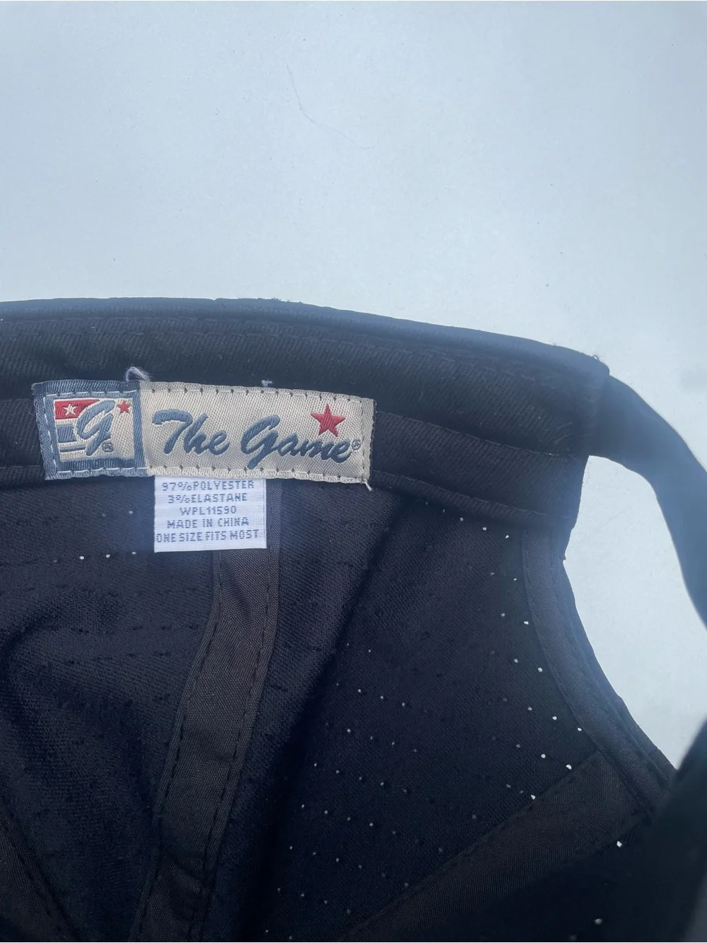 The Game Black and White Adjustable Hat with Red Star Tag